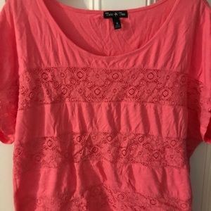 Pink laced women’s shirt